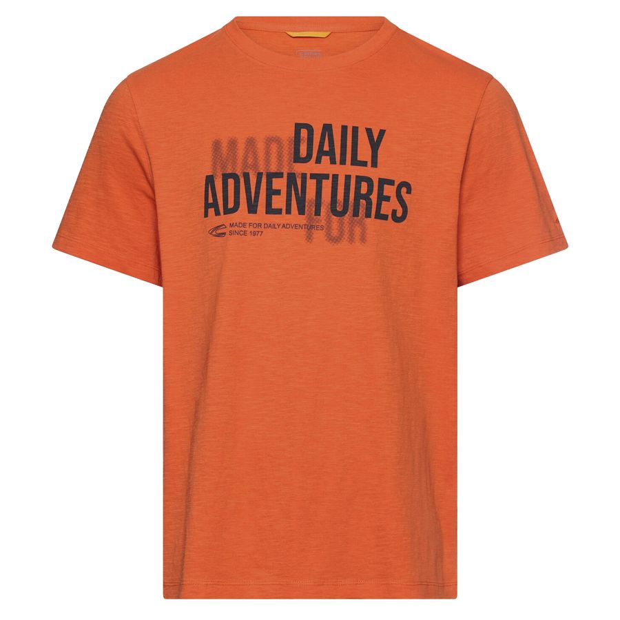 Camel Active Übergrößen T-Shirt Frontprint orange