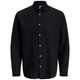 Jack&Jones XXL Langarmhemd Leinen schwarz JJEBREEZE