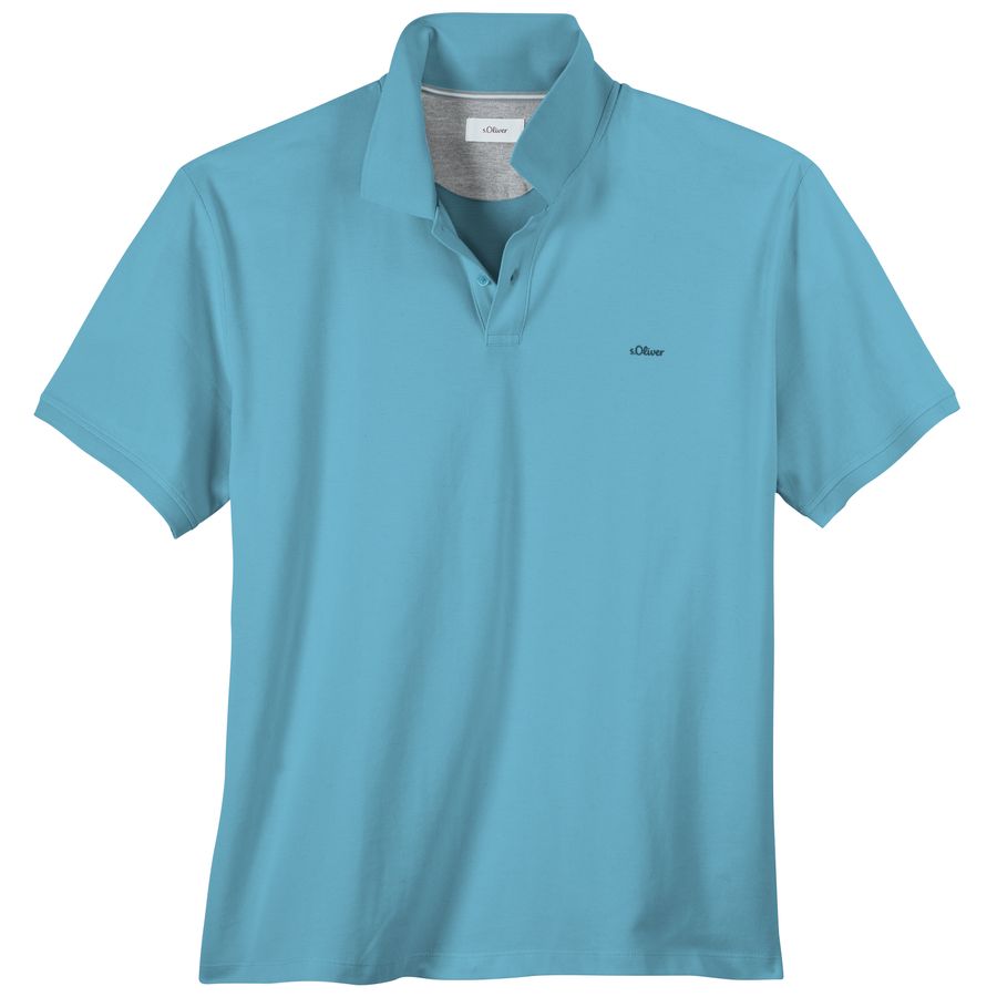 s.Oliver Übergrößen Basic Stretch-Poloshirt hellblau