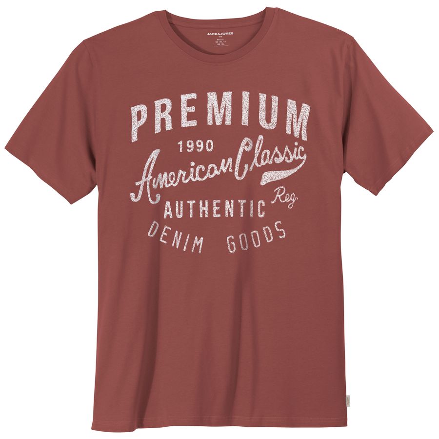 Jack&Jones Übergrößen T-Shirt bordeaux JPRBLUALEX