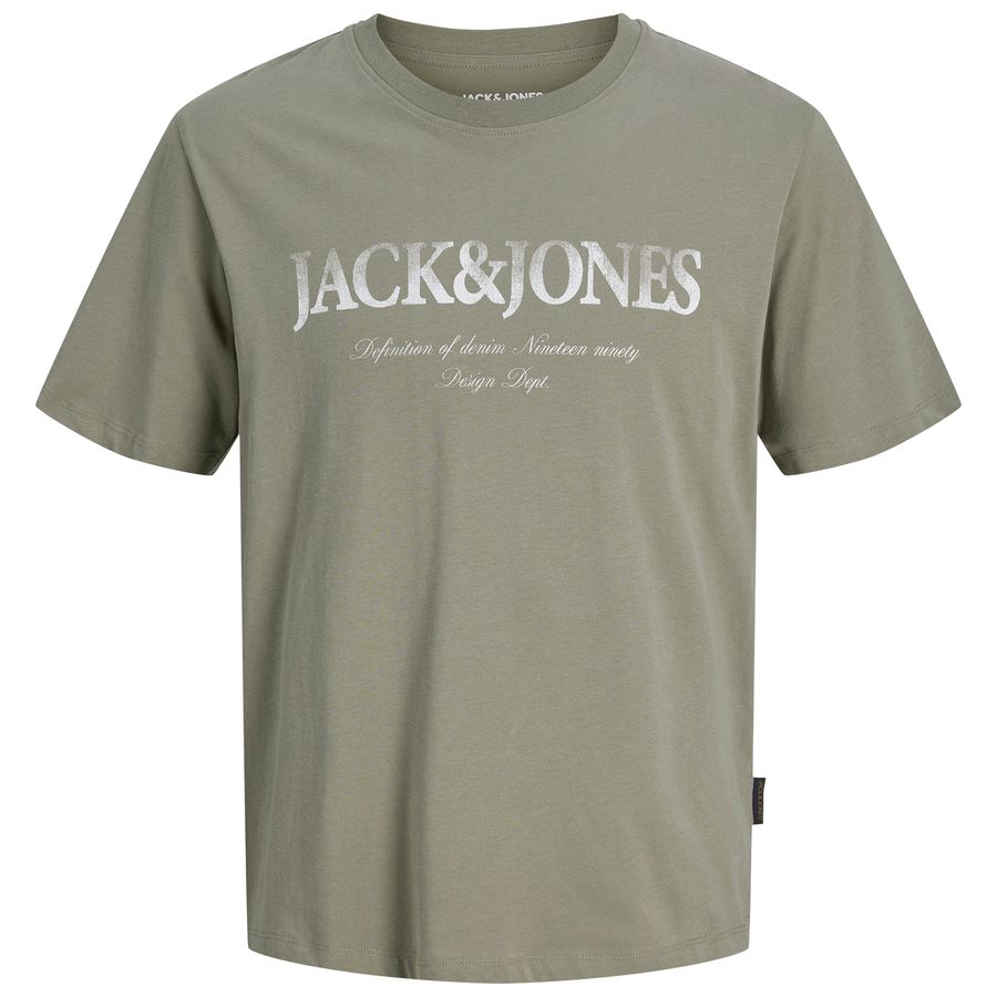 Jack&Jones Übergröße T-Shirt khaki Logoprint JJDEVIN