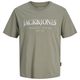 Jack&Jones Übergröße T-Shirt khaki Logoprint JJDEVIN