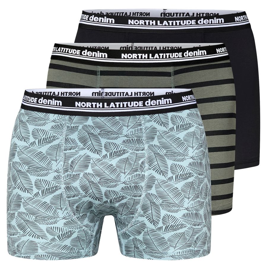 North Latitude 3er-Pack Pants Übergröße schwarz/grün