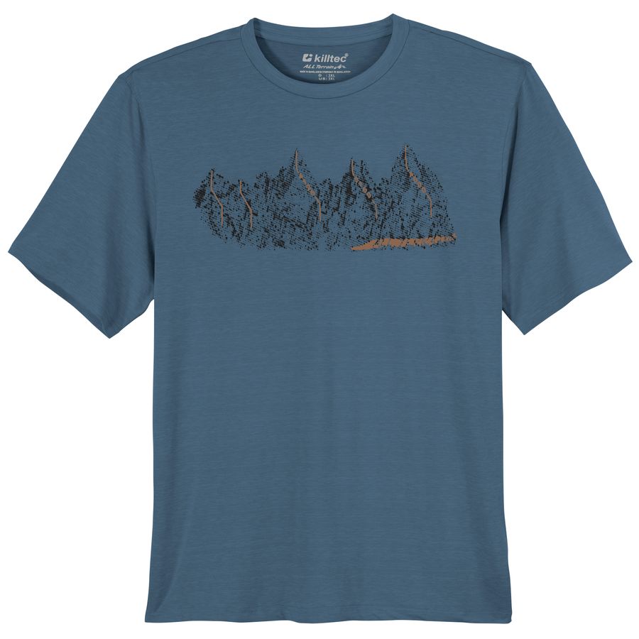Killtec XXL Print Funktionsshirt LILLEO rauchblau