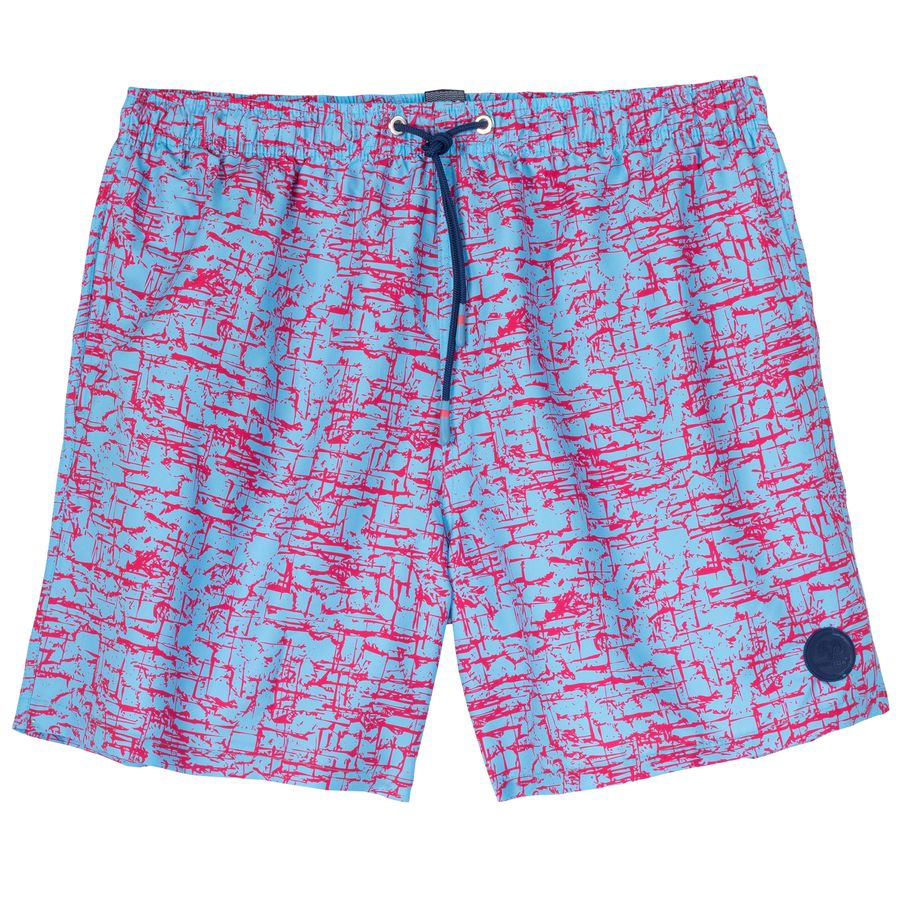 Ceceba Übergrößen Badeshorts pink-hellblau gemustert