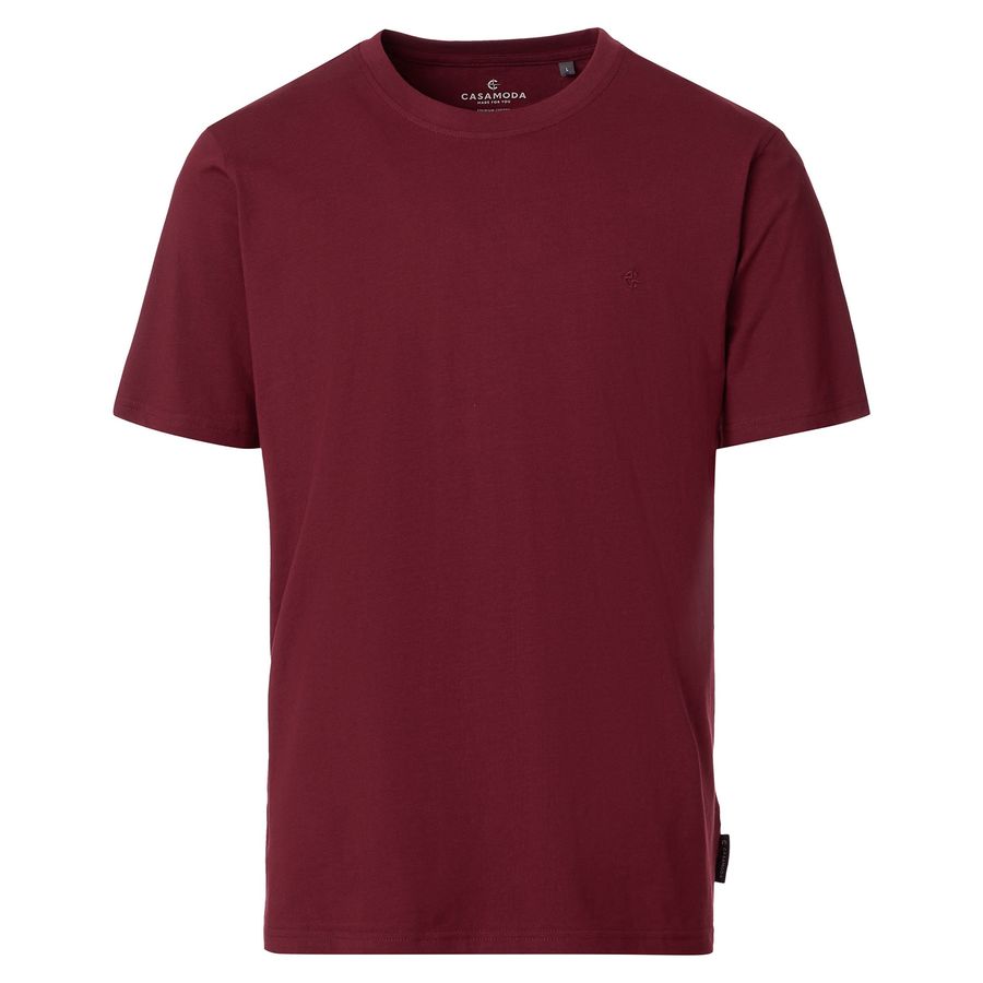 CasaModa Übergrößen Basic T-Shirt weinrot