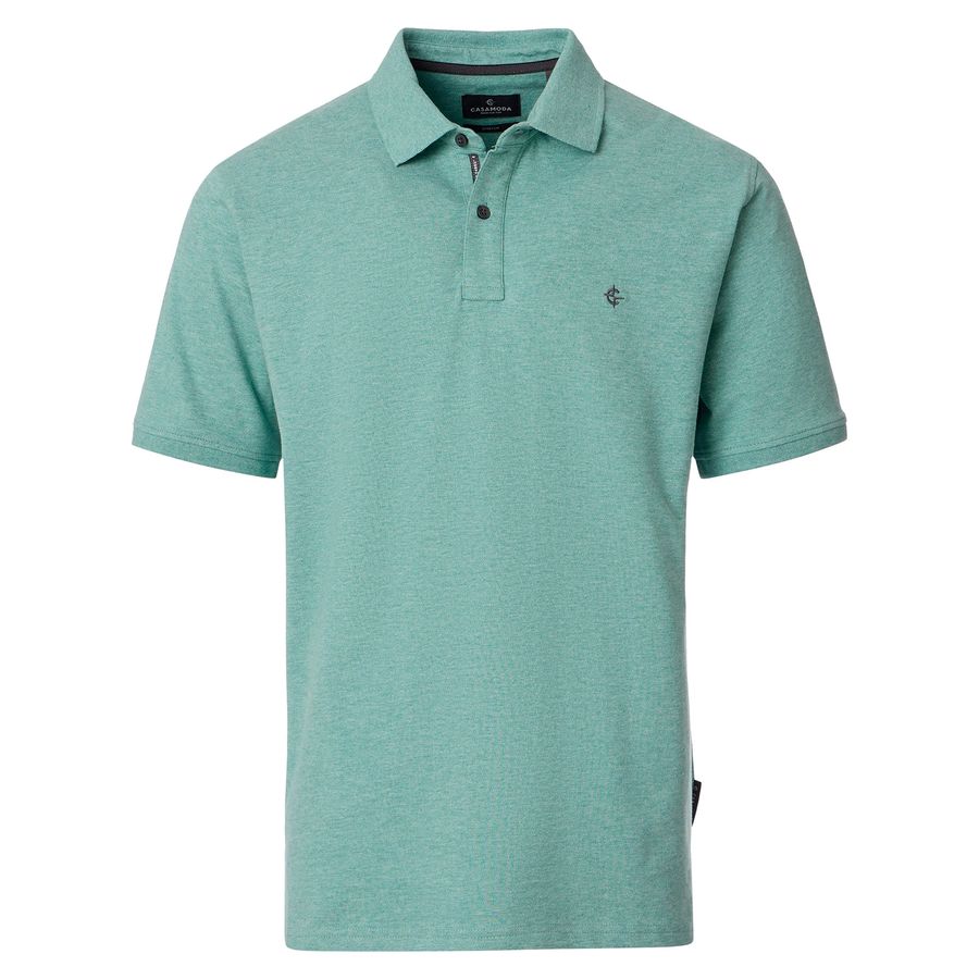 CasaModa Übergrößen Stretch-Poloshirt salbeigrün