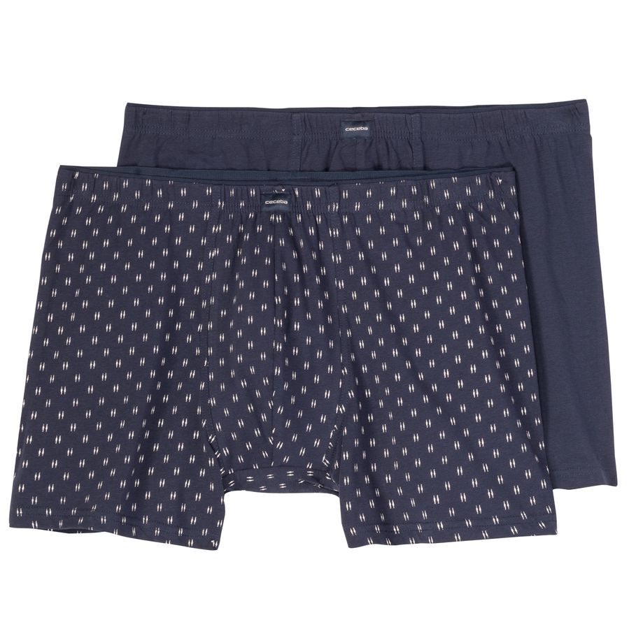Ceceba XXL Stretch-Pants 2er-Pack navy/beige Muster