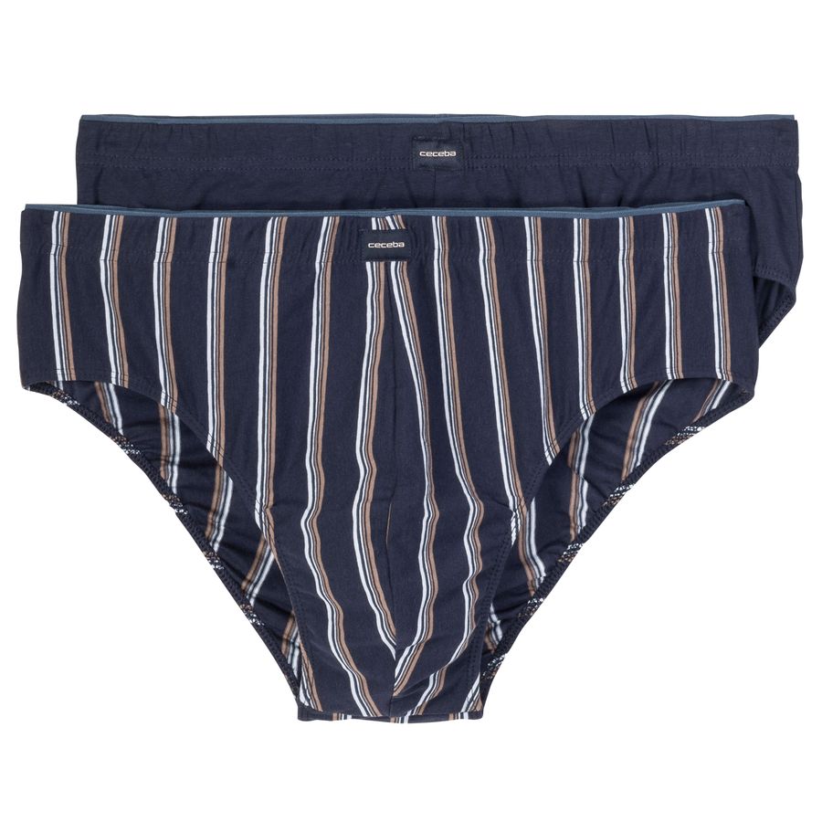 Ceceba 2er-Pack XXL Stretch-Slips navy/gestreift