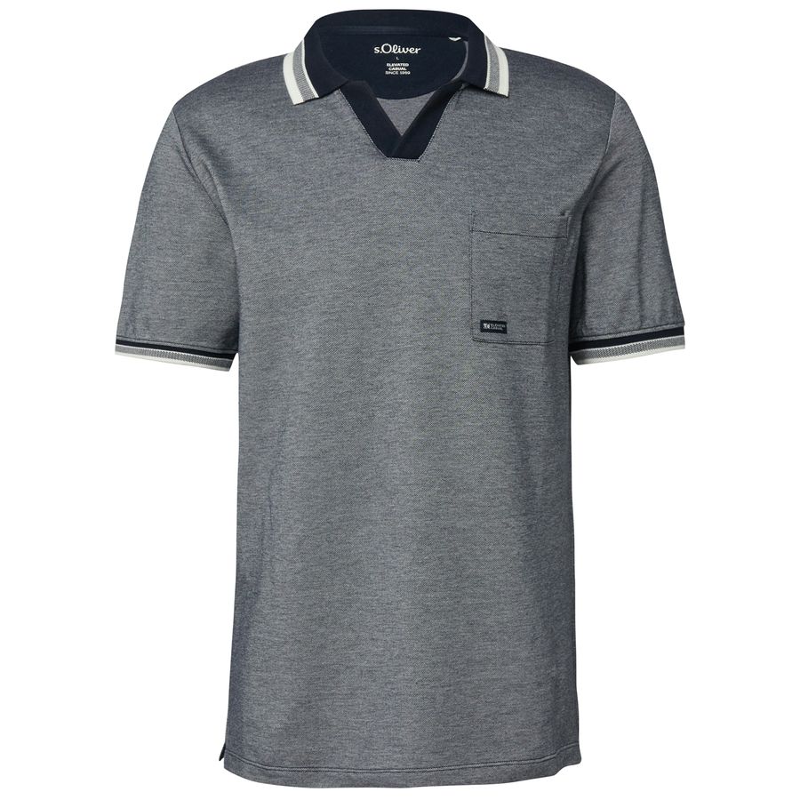 s.Oliver Übergrößen Poloshirt navy melange