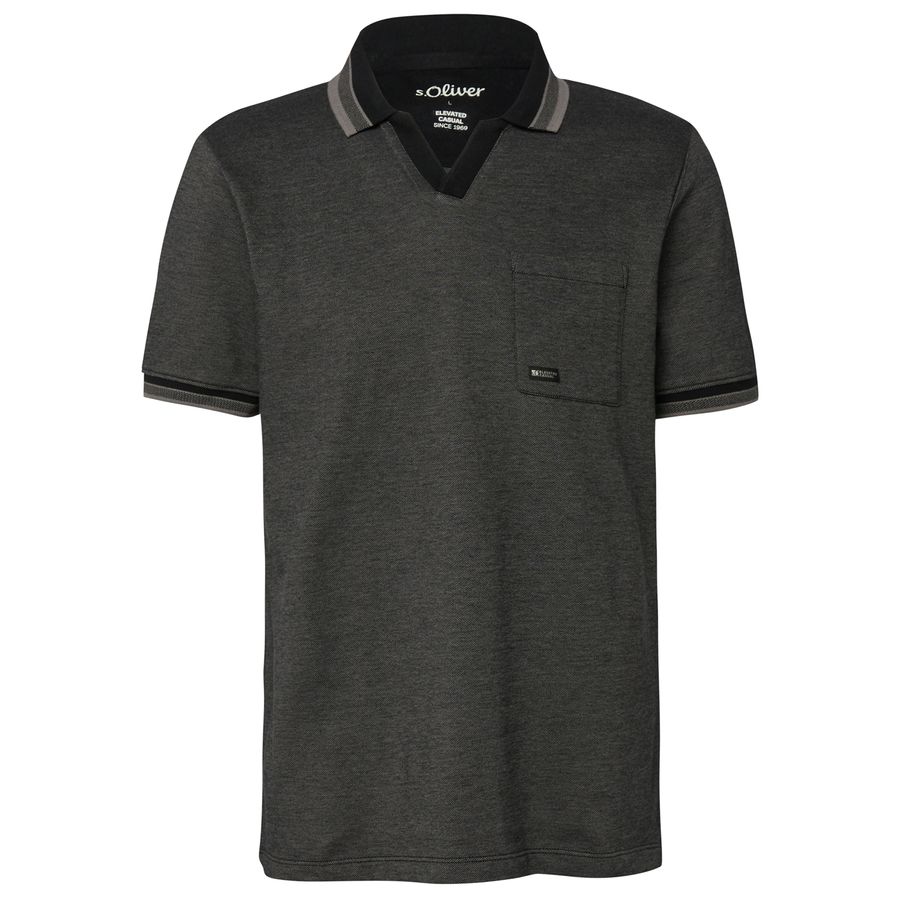s.Oliver Übergrößen Poloshirt anthrazit melange