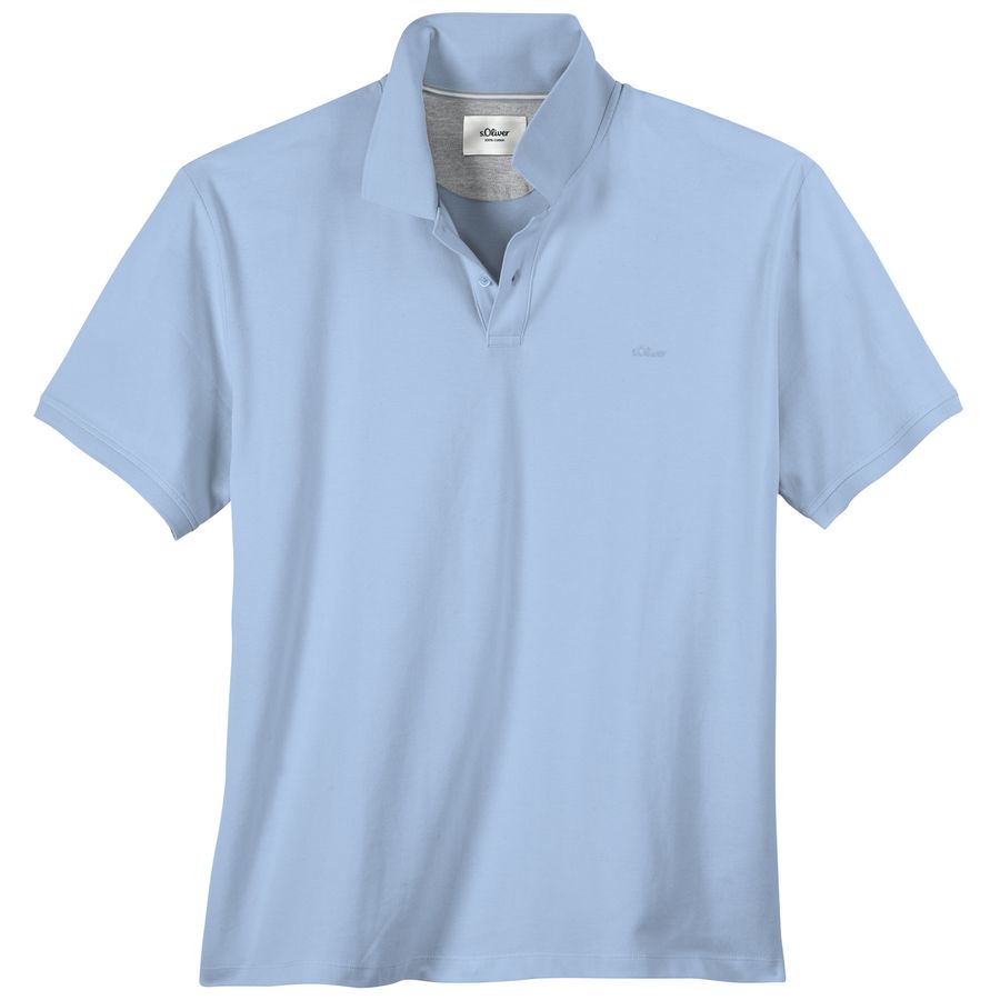 s.Oliver Übergrößen Basic-Poloshirt hellblau