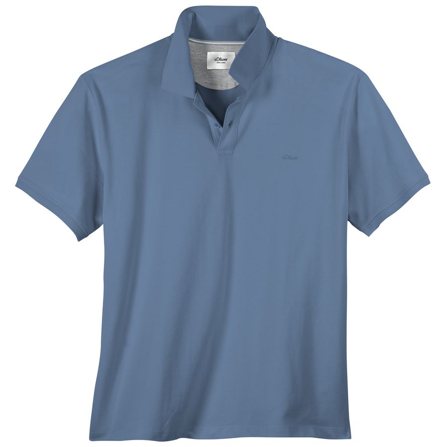 s.Oliver Übergrößen Basic-Poloshirt blau