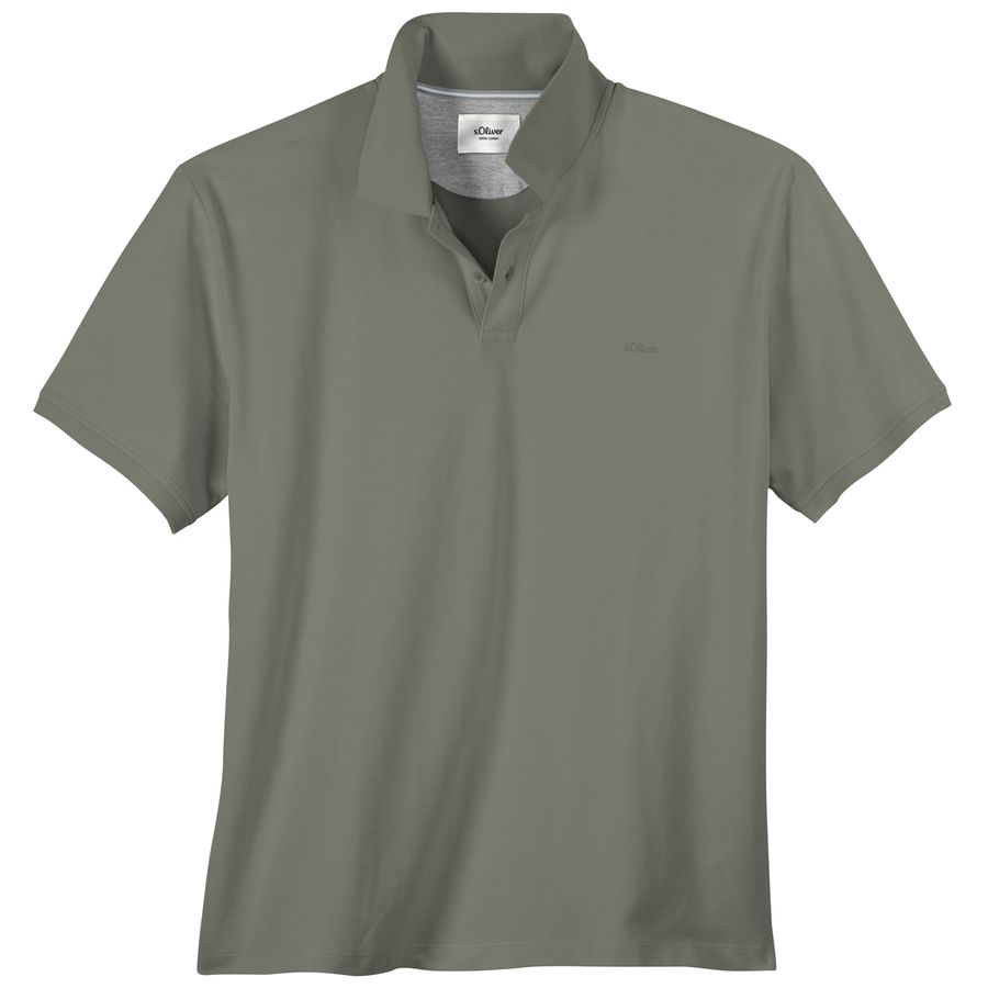 s.Oliver Übergrößen Basic-Poloshirt oliv