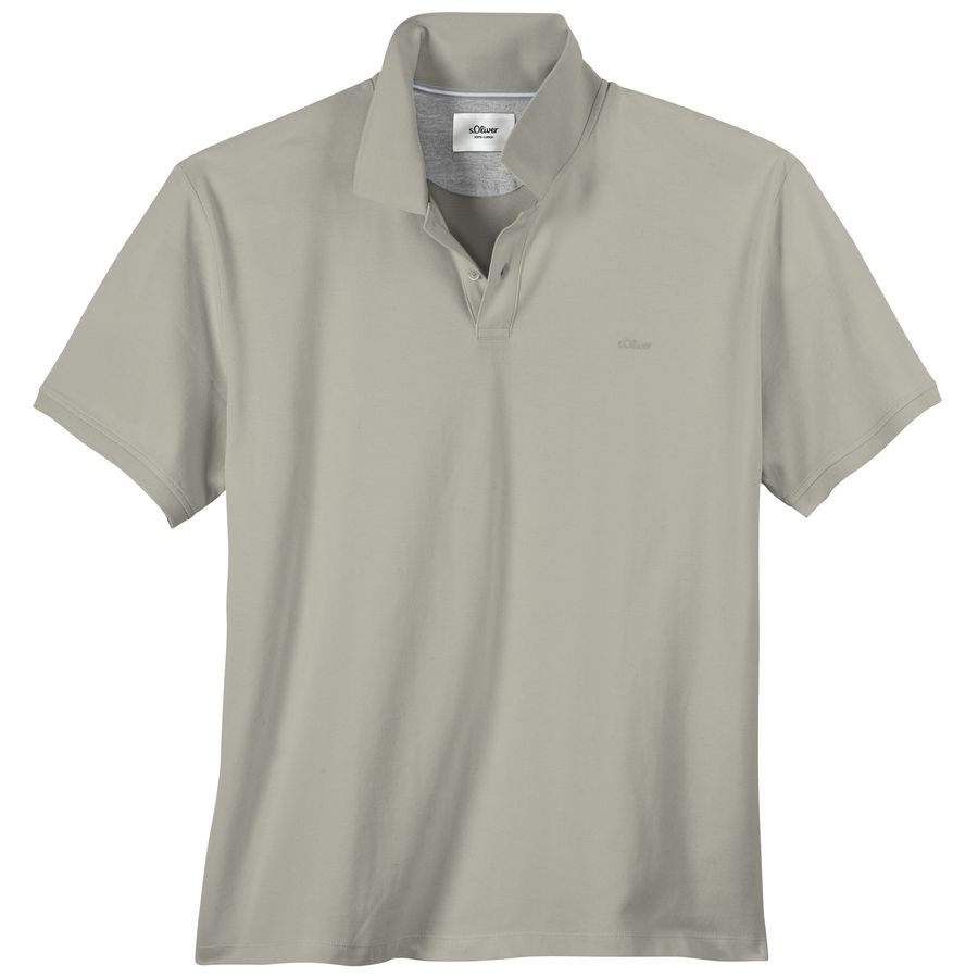 s.Oliver Übergrößen Basic-Poloshirt beige