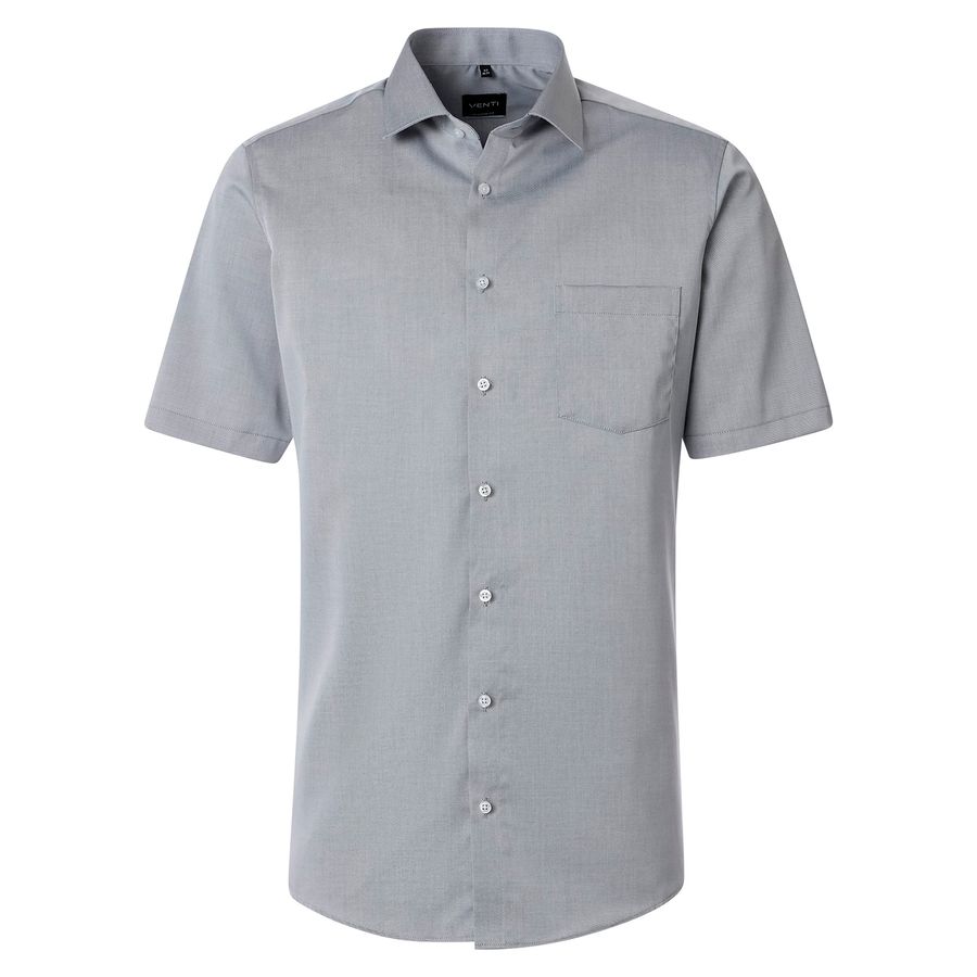 Venti Übergrößen Kurzarmhemd grau bügelfrei