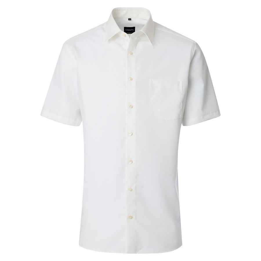 Venti Übergrößen Kurzarmhemd creme bügelfrei