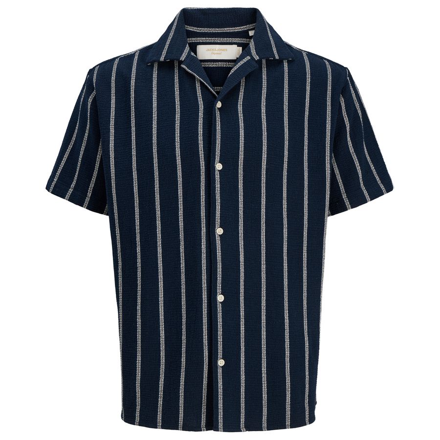 Jack&Jones Kurzarmhemd XXL gestreift navy-beige-weiß