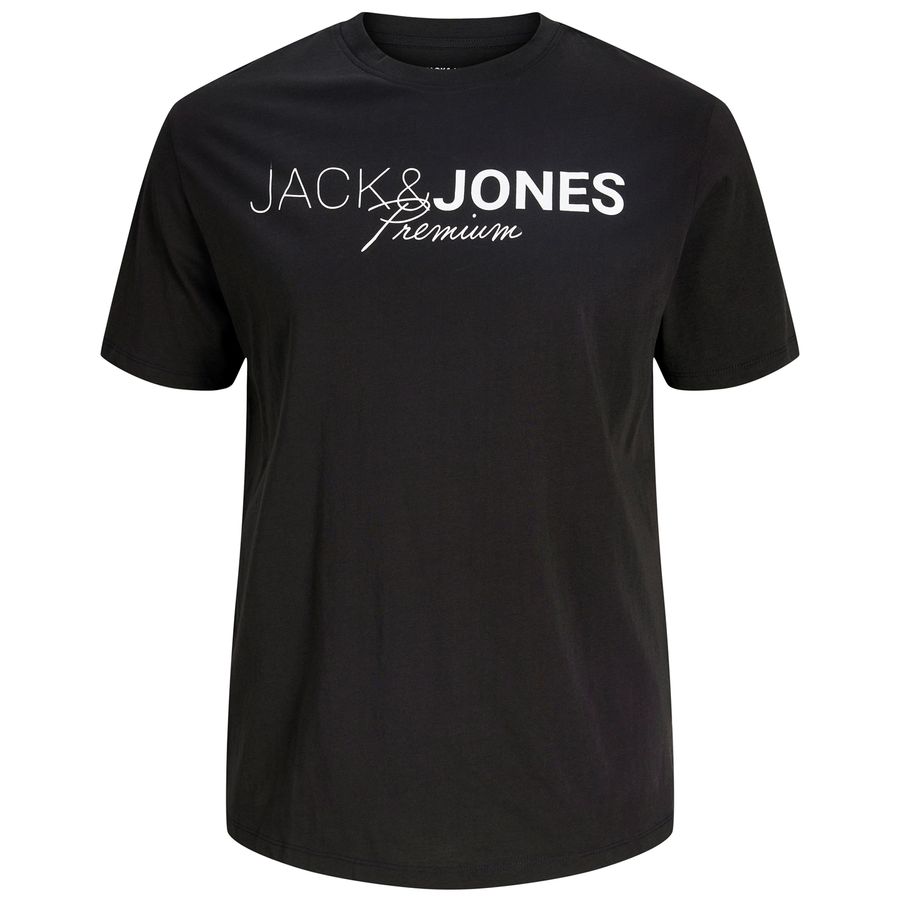 Jack&Jones Übergröße schwarz T-Shirt JPRBLANEO Print