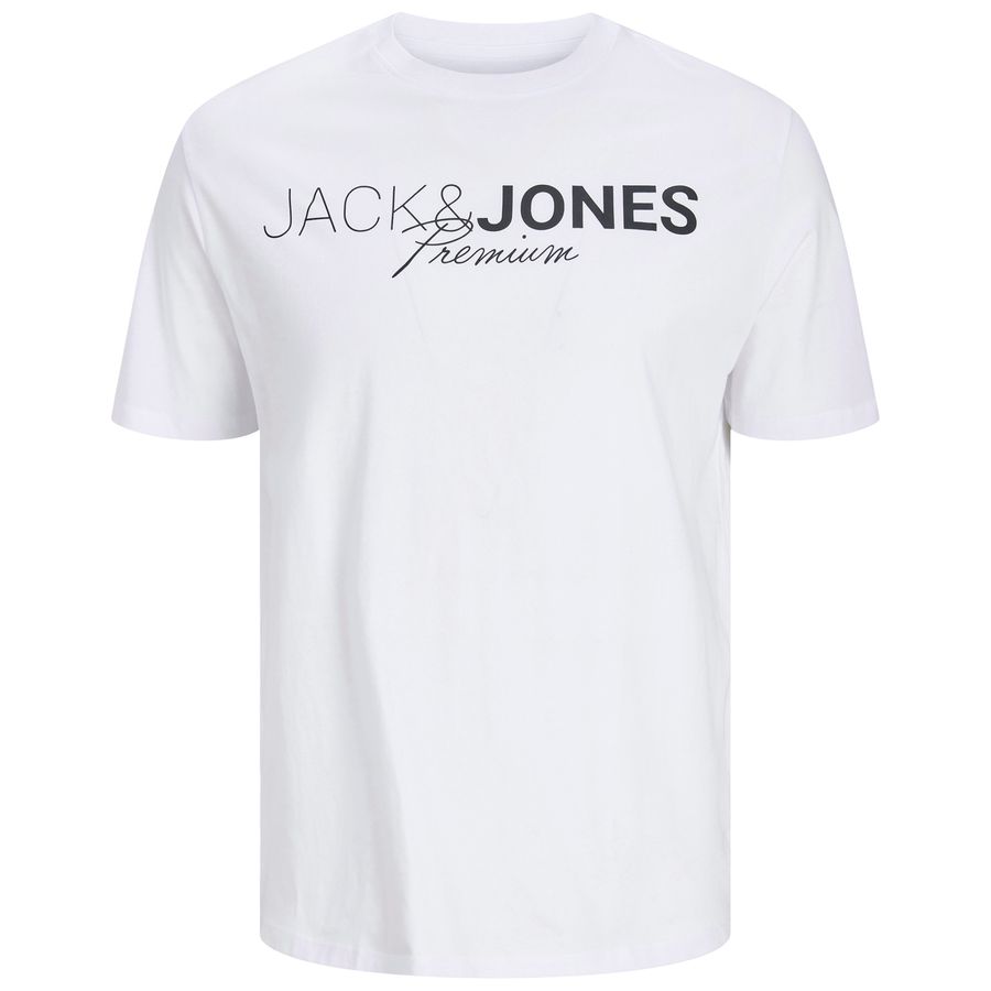 Jack&Jones Übergröße weiß T-Shirt JPRBLANEO Print