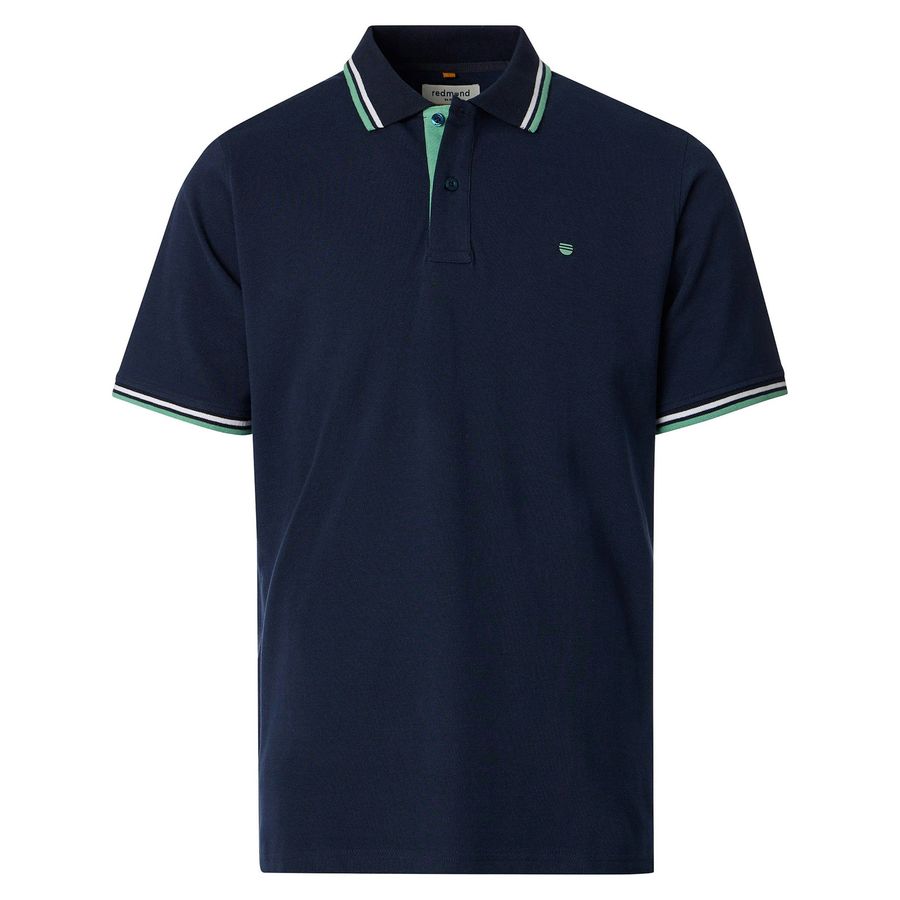Redmond XXL Poloshirt dunkelblau Kontraststreifen