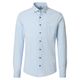 Redmond Übergrößen Leinen-Langarmhemd hellblau