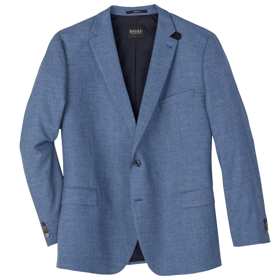 Digel Übergrößen Stretch-Sakko blau melange Ezzo-G