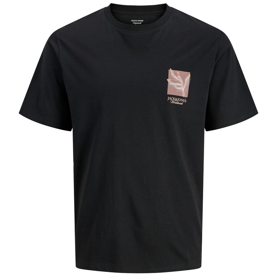 Jack&Jones Übergröße schwarz T-Shirt JORMONTAUK Print