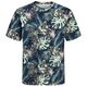 Jack&Jones Übergröße T-Shirt navy-grün-gelb floral