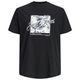 Jack&Jones Übergröße schwarz T-Shirt Print JJHONOLULU
