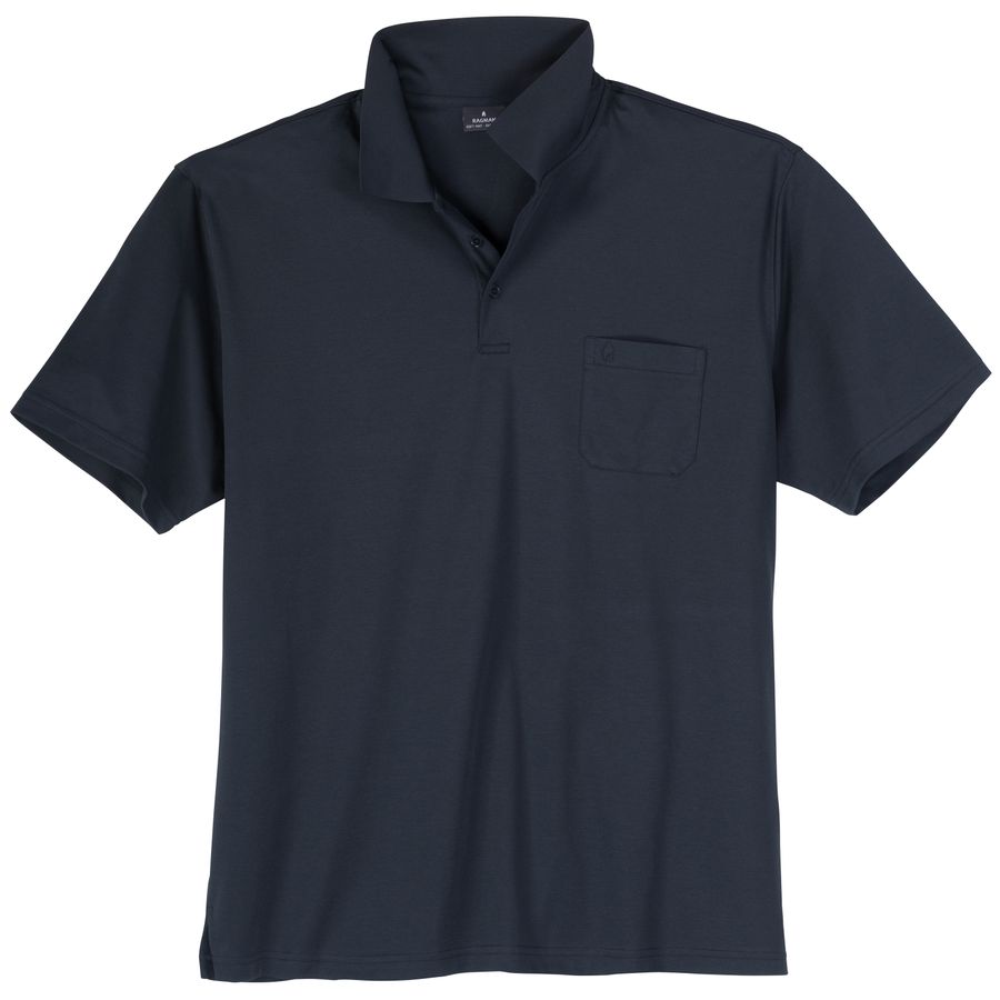 Ragman Übergrößen Softknit Poloshirt marine
