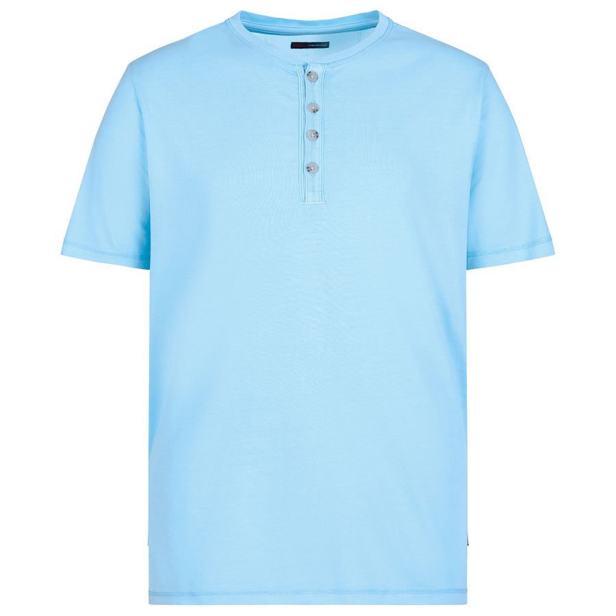 Paddock's Übergrößen Henley-T-Shirt hellblau used