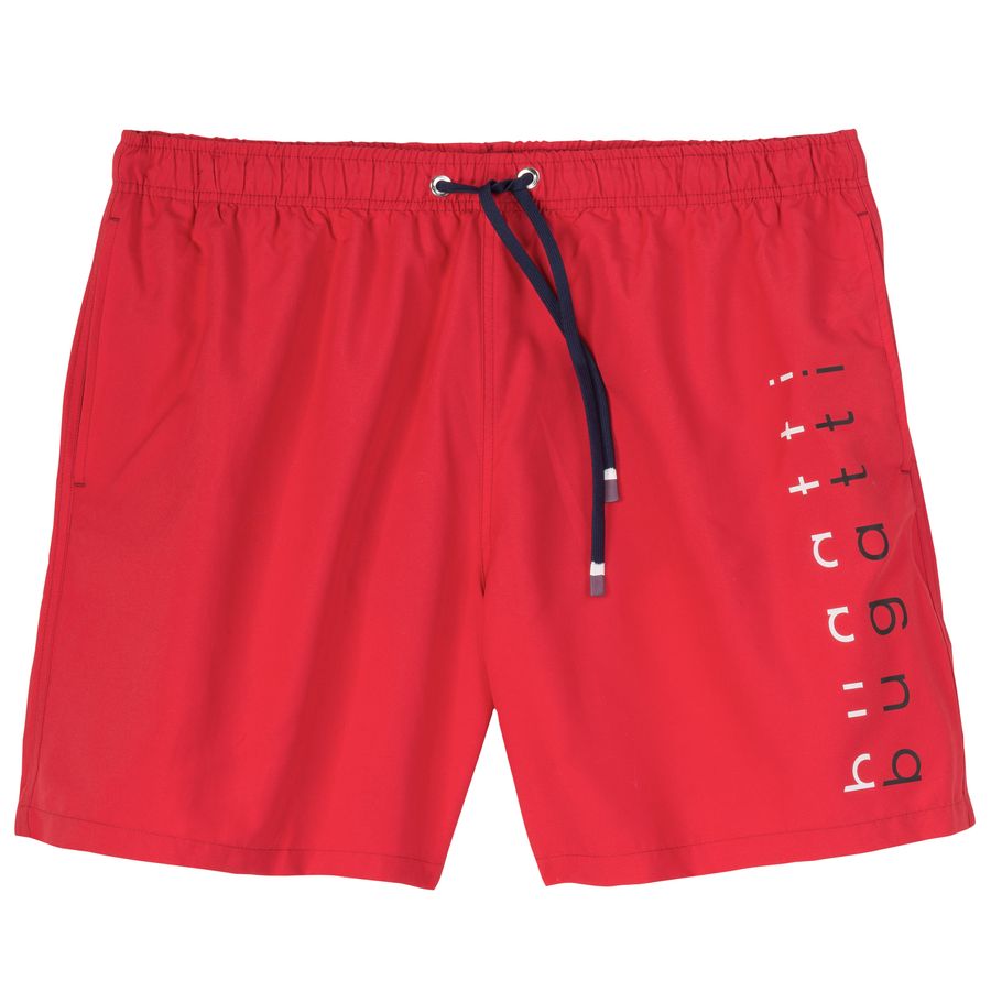 Bugatti Übergrößen Badeshorts rot Logoprint