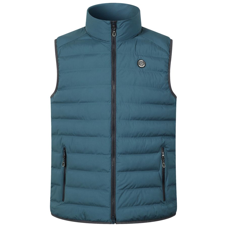 Blue Wave Übergrößen Steppweste stahlblau Max warm