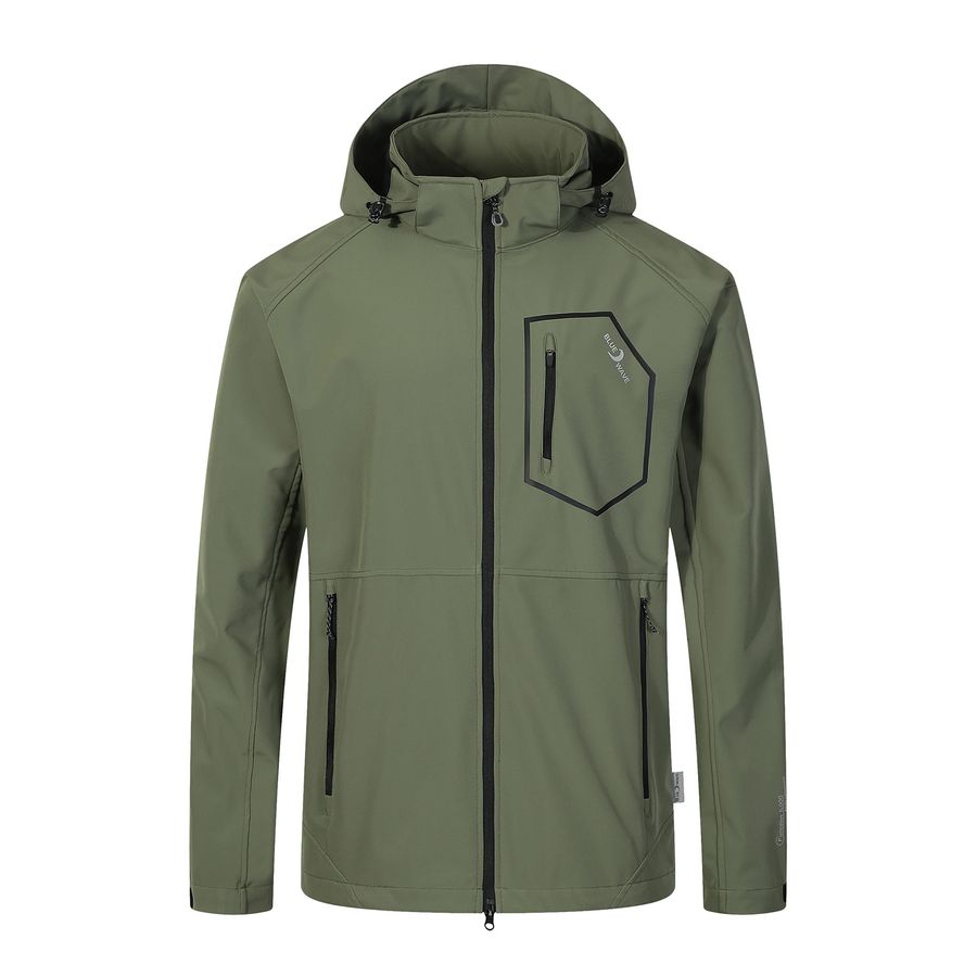 Blue Wave Übergrößen Softshelljacke oliv Louis