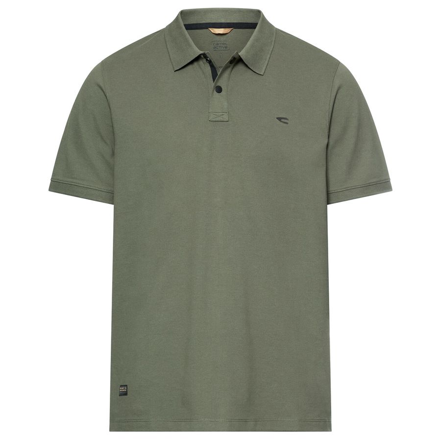 Camel Active Übergrößen Basic Stretch-Poloshirt oliv