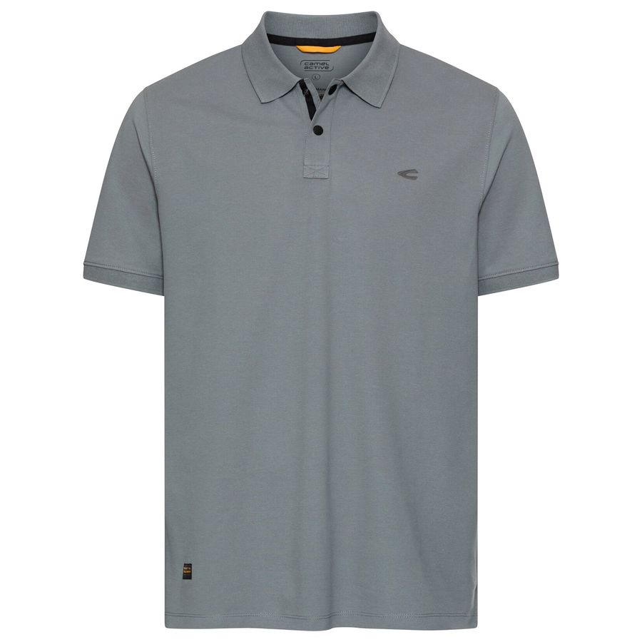Camel Active Übergrößen Basic Stretch-Poloshirt grau