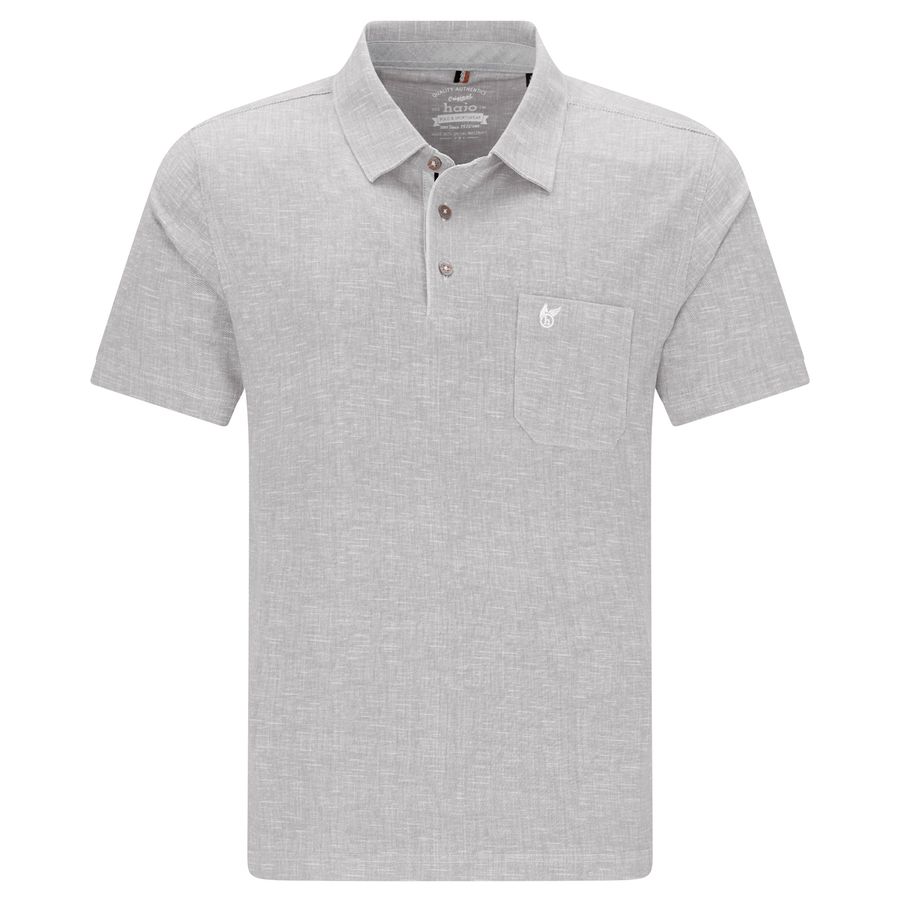 Hajo Übergrößen Polo Stay Fresh hellgrau melange