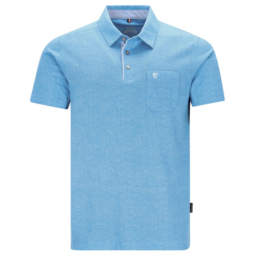 Hajo Übergrößen Polo Stay Fresh hellblau melange