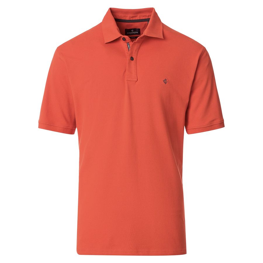 CasaModa Übergrößen Stretch-Poloshirt orange