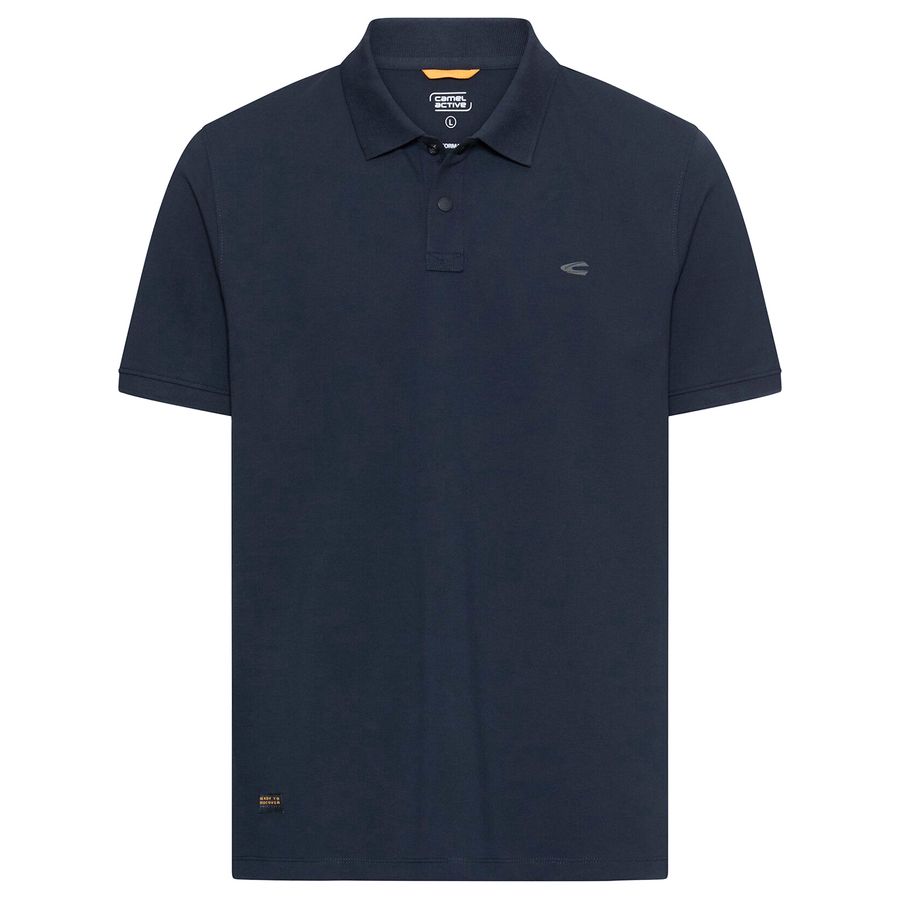 Camel Active Übergröße Stretch-Poloshirt dunkelblau