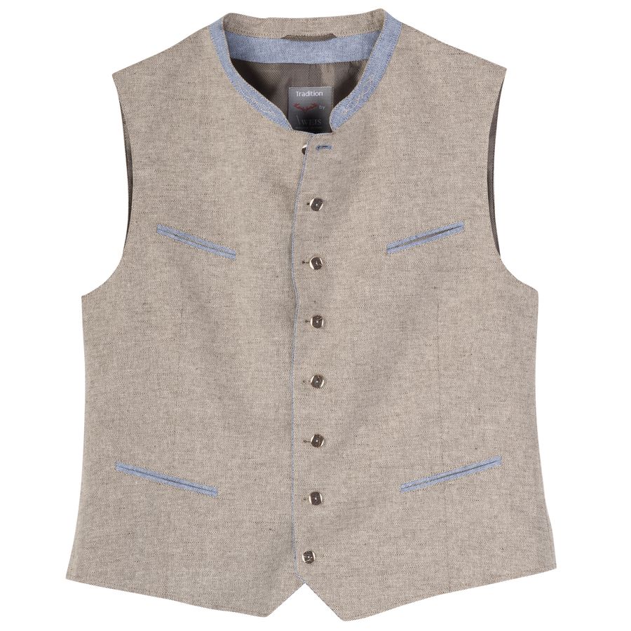 Weis XXL Trachtenweste Bodensee B hellbraun melange
