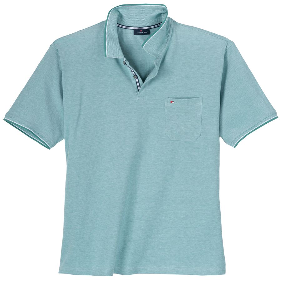 Jupiter Übergrößen Poloshirt salbeigrün melange