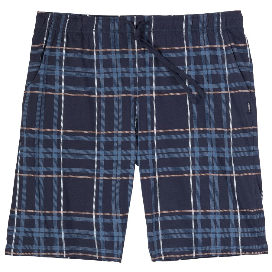 Ceceba Übergrößen Schlaf-Bermuda blau-braun kariert