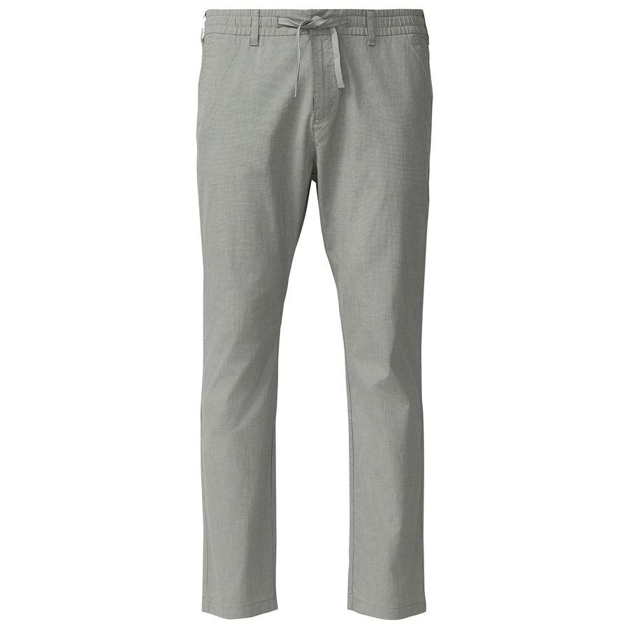s.Oliver XXL Stretch-Chino grau-weiß Muster