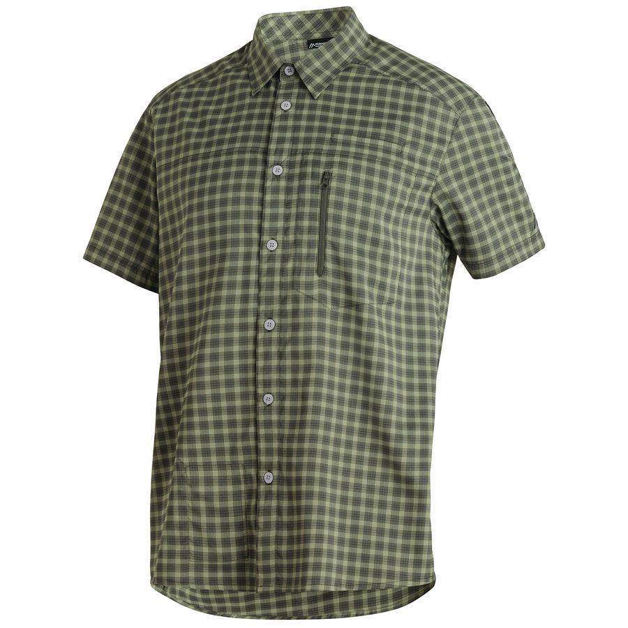 Maier Sports XXL Kurzarm-Funktionshemd grün-navy