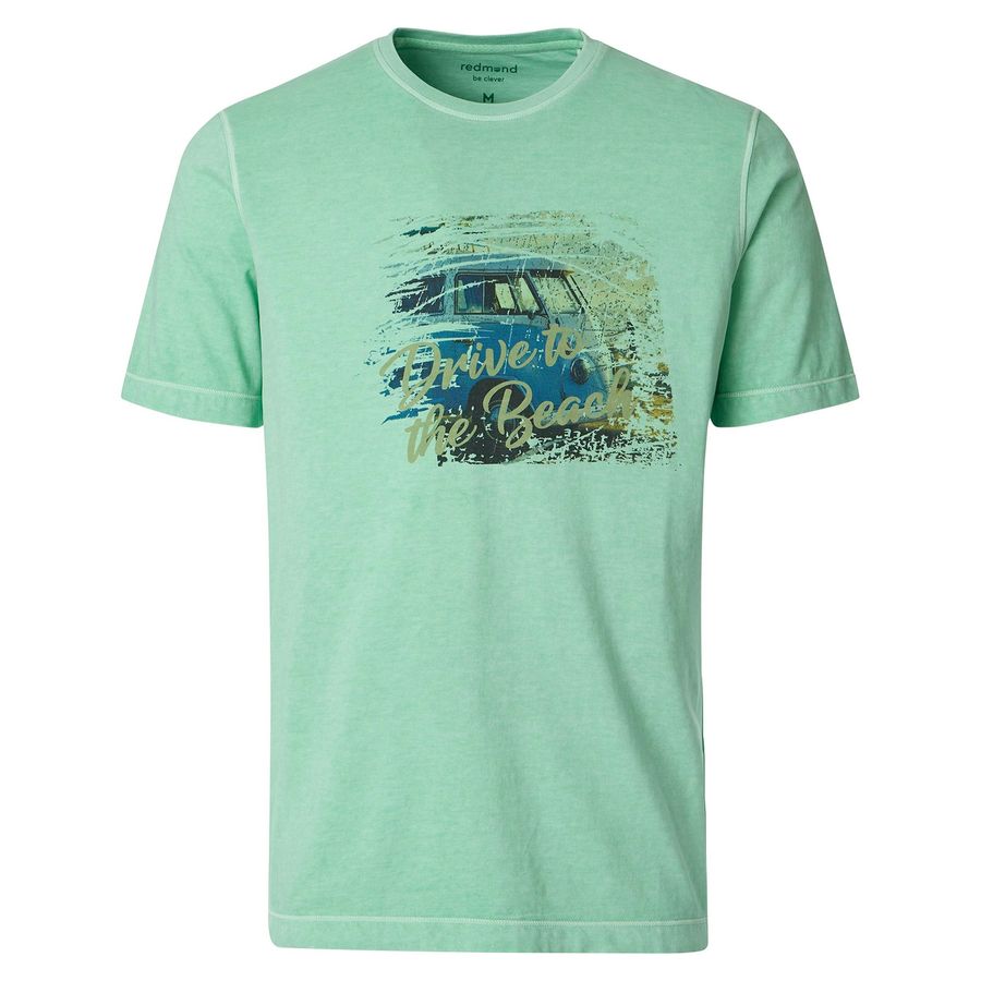 Redmond Übergrößen T-Shirt hellgrün used Frontprint