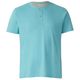 s.Oliver Übergrößen Henley-T-Shirt türkisblau melange