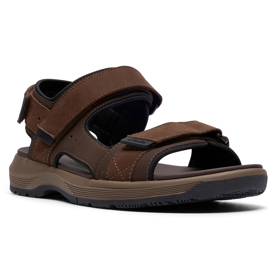 Clarks Leder-Sandale braun Guideview dunkelbraun