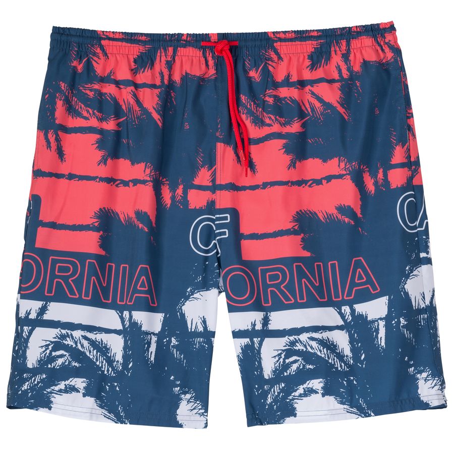 Bellonda Übergrößen Badeshorts koralle-blau-weiß